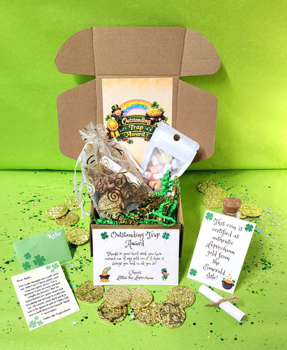 Leprechaun Trap Award Box – Gold Coin, Personalized Letter & St. Patrick’s Day Surprise