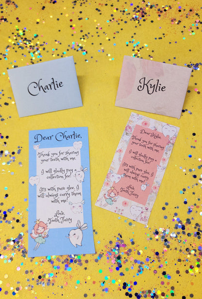 Tooth Fairy Magic Kit – Fairy Dust, Receipts & Personalized Letter in Tin
