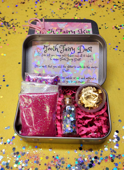 Tooth Fairy Magic Kit – Fairy Dust, Receipts & Personalized Letter in Tin