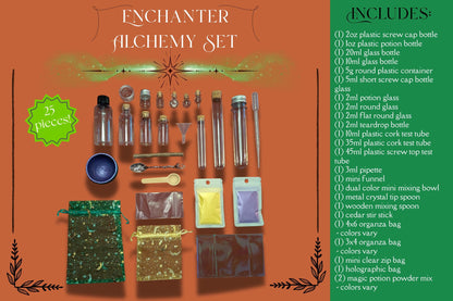 Enchanter Alchemy Kit – Bottles, Tools & Magic Powders