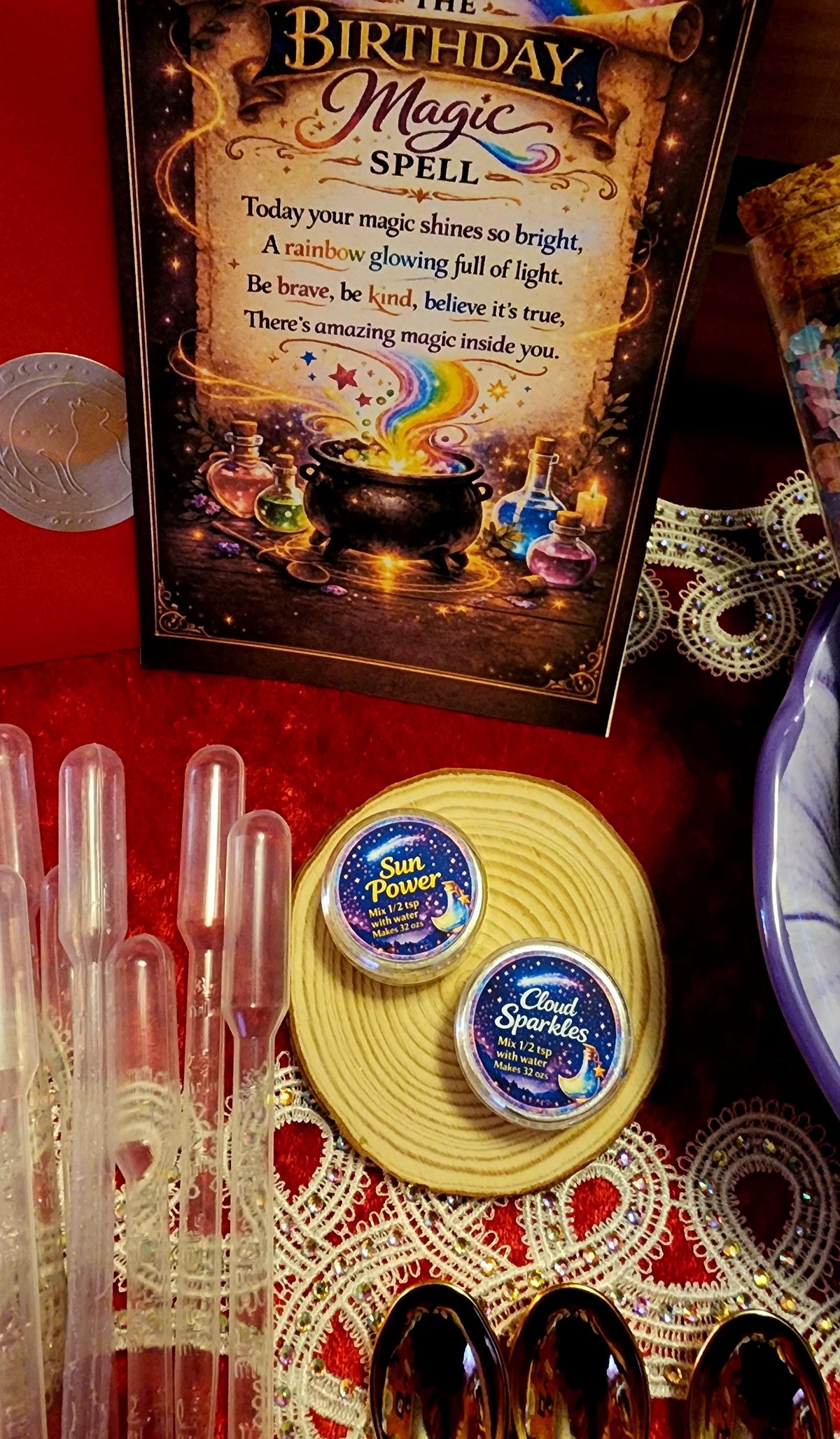 Magic Potion Birthday Party Kit – Rainbow Deam Party Pack - Kids Fizzing Activity Supplies