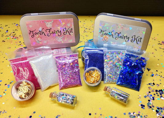 Tooth Fairy Kit: Personalized Letter, Dust, Receipts in Metal Tin