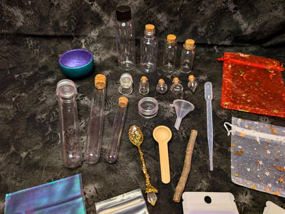 Enchanter Alchemy Kit – Bottles, Tools & Magic Powders