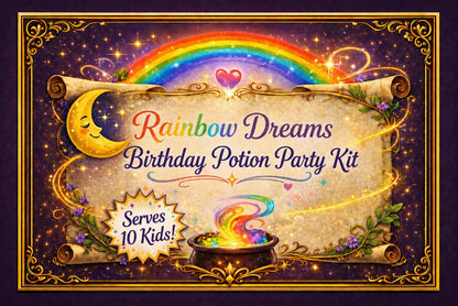 Magic Potion Birthday Party Kit – Rainbow Deam Party Pack - Kids Fizzing Activity Supplies