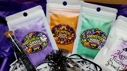 Halloween Magic Potion Kit – Fizzing Mix, Metal Charm, Pocket Ghost (Kids Craft)
