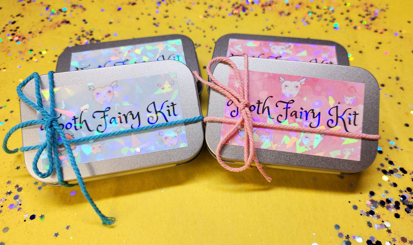 Tooth Fairy Magic Kit – Fairy Dust, Receipts & Personalized Letter in Tin