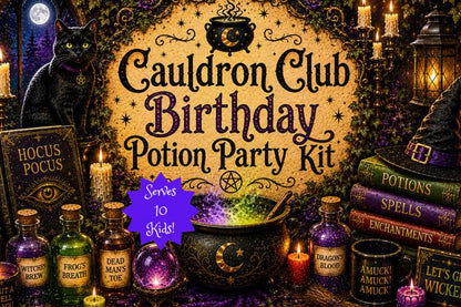 Cauldron Club Birthday Potion Party Kit for Ten!